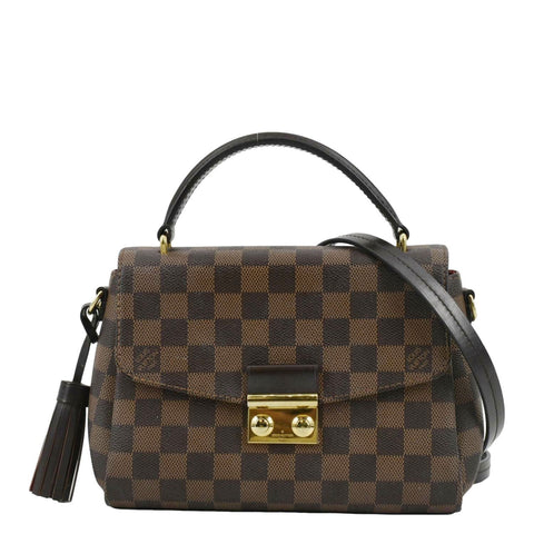 LOUIS VUITTON Croisette Damier Ebene Crossbody Bag Brown