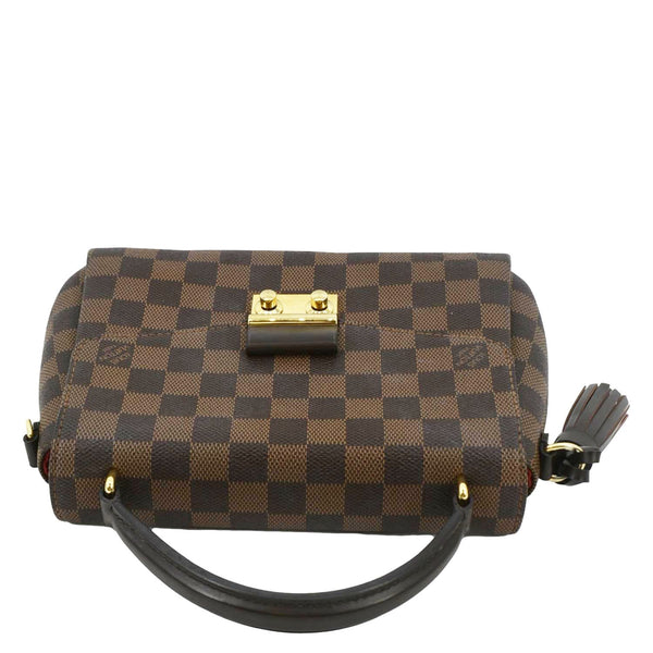 LOUIS VUITTON Croisette Damier Ebene Crossbody Bag Brown