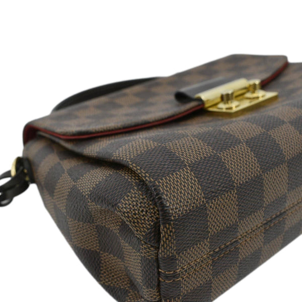 LOUIS VUITTON Croisette Damier Ebene Crossbody Bag Brown