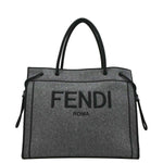 FENDI Sunshine Flannel Wool Shoulder Bag Grey