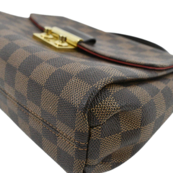 LOUIS VUITTON Croisette Damier Ebene Crossbody Bag Brown