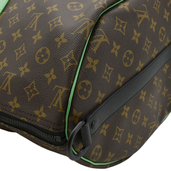 LOUIS VUITTON Keepall 50 Bandouliere Monogram Macassar Travel Bag Green