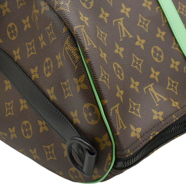 LOUIS VUITTON Keepall 50 Bandouliere Monogram Macassar Travel Bag Green