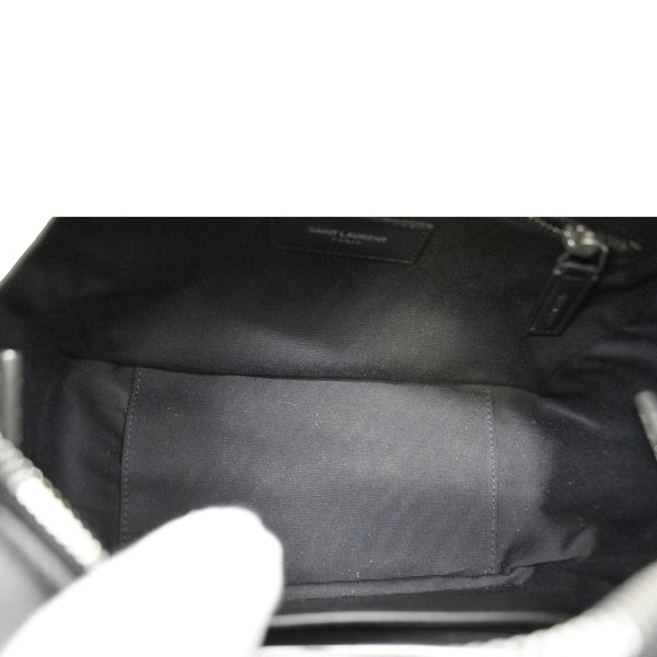 YVES SAINT LAURENT LouLou Bowling Small Quilted Monogram Crossbody Bag Black