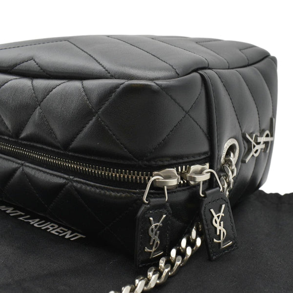 YVES SAINT LAURENT LouLou Bowling Small Quilted Monogram Crossbody Bag Black