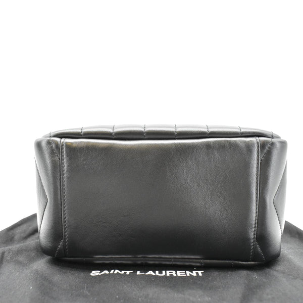 YVES SAINT LAURENT LouLou Bowling Small Quilted Monogram Crossbody Bag Black