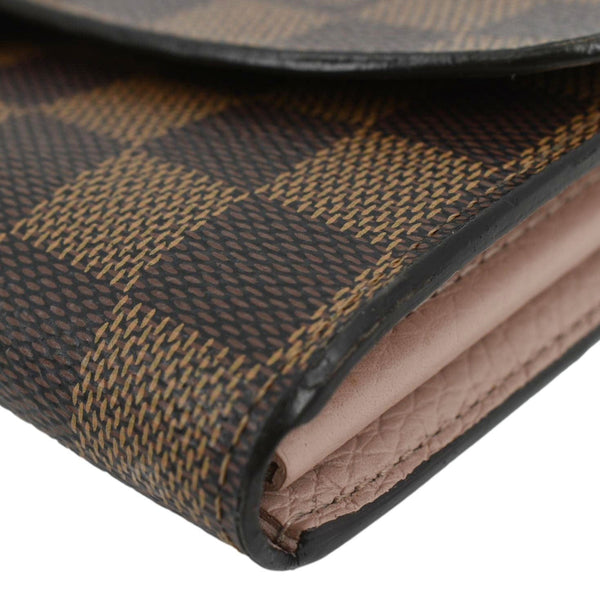 LOUIS VUITTON Croisette Chic Crossbody Chain Wallet Brown with lower side corner