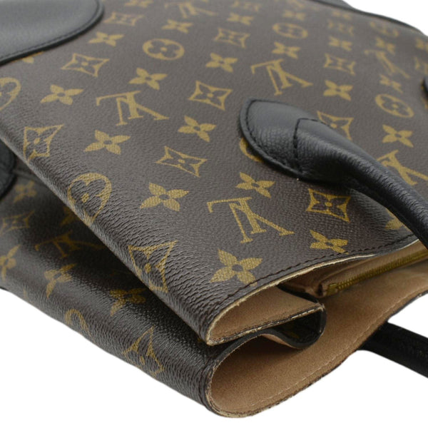 LOUIS VUITTON Flandrin Monogram Canvas Tote Shoulder Bag Brown