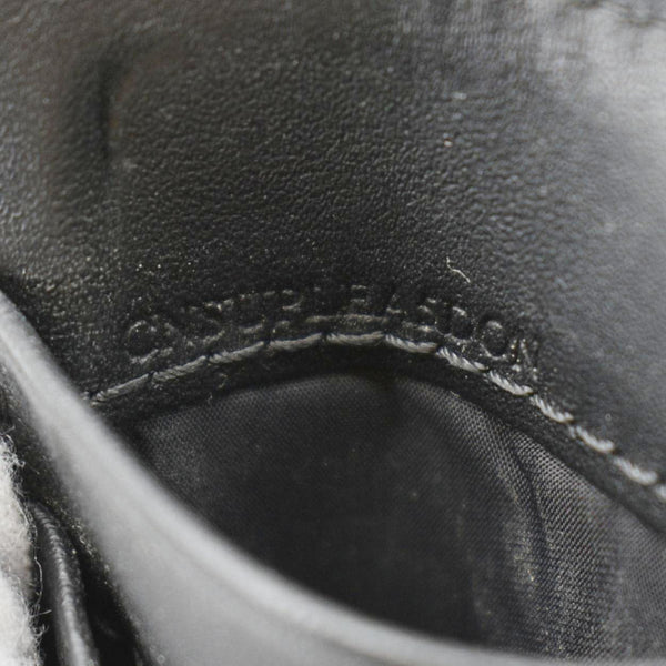 BURBERRY London Check Leather Zip Wallet Black