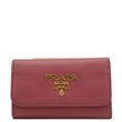 PRADA Small Saffiano Leather Key Holder Pink