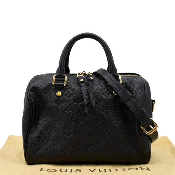 LOUIS VUITTON Speedy Bandouliere 25 Empreinte Leather Shoulder Bag Black