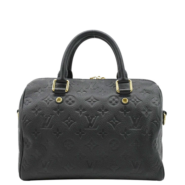 LOUIS VUITTON Speedy Bandouliere 25 Empreinte Leather Shoulder Bag Black