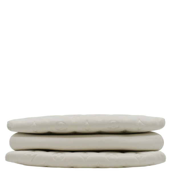 LOUIS VUITTON Coussin PM Monogram Embossed Leather Shoulder Bag White