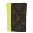 LOUIS VUITTON Pocket Organizer Monogram Canvas Wallet Neon Yellow