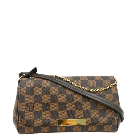 LOUIS VUITTON Favorite PM Damier Ebene Crossbody Bag Brown