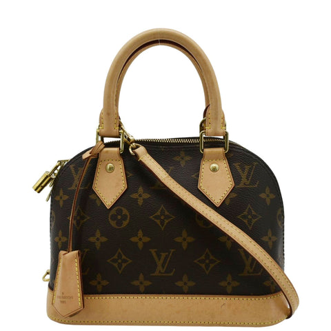 LOUIS VUITTON Alma BB Monogram Canvas Crossbody Bag Brown