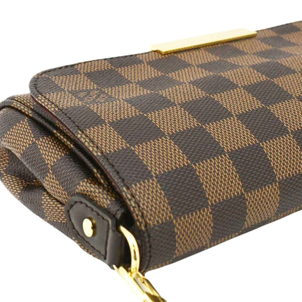 LOUIS VUITTON Favorite PM Damier Ebene Crossbody Bag Brown