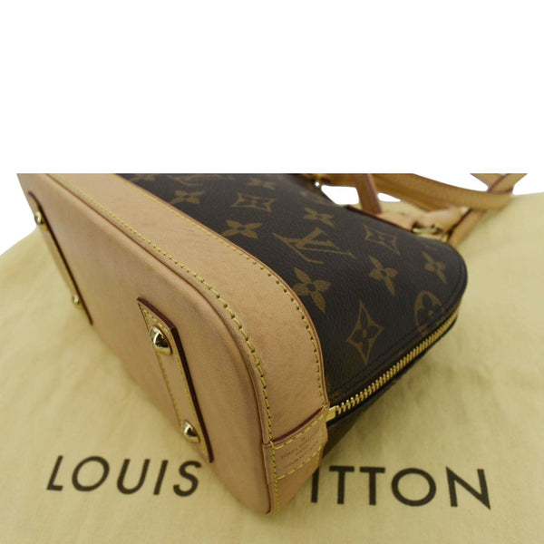 LOUIS VUITTON Alma BB Monogram Canvas Crossbody Bag Brown