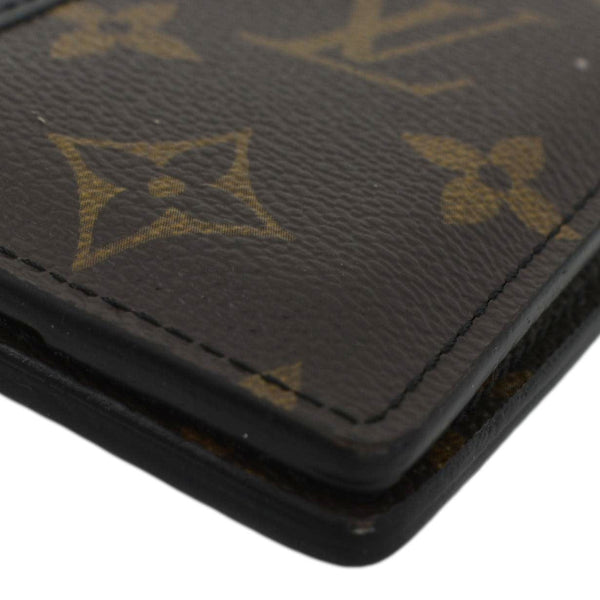 LOUIS VUITTON Pocket Organizer Monogram Canvas Wallet Black/Brown