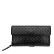 GUCCI Microguccissima Leather Zip Wallet Black front look