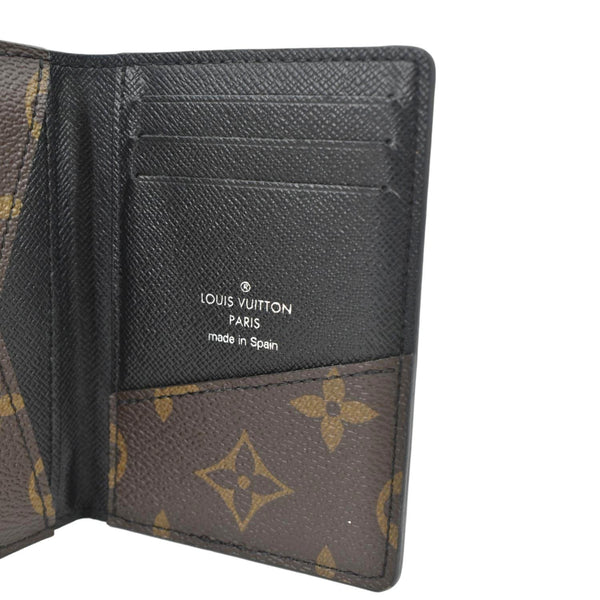LOUIS VUITTON Pocket Organizer Monogram Canvas Wallet Black/Brown