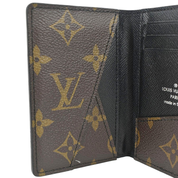 LOUIS VUITTON Pocket Organizer Monogram Canvas Wallet Black/Brown