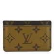 LOUIS VUITTON Monogram Reverse Canvas Card Holder Brown