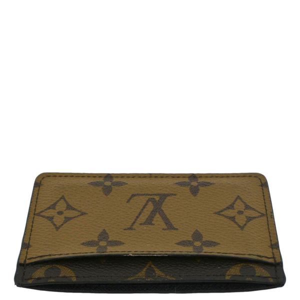 LOUIS VUITTON Monogram Reverse Canvas Card Holder Brown