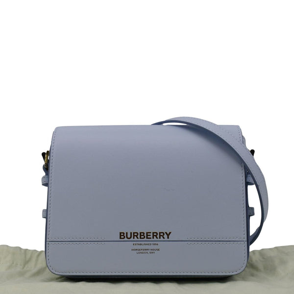 BURBERRY Small Grace Leather Crossbody Bag Light Blue