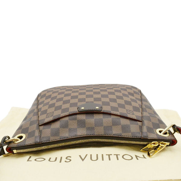 LOUIS VUITTON South Bank Besace Damier Ebene Crossbody Bag Brown upper look