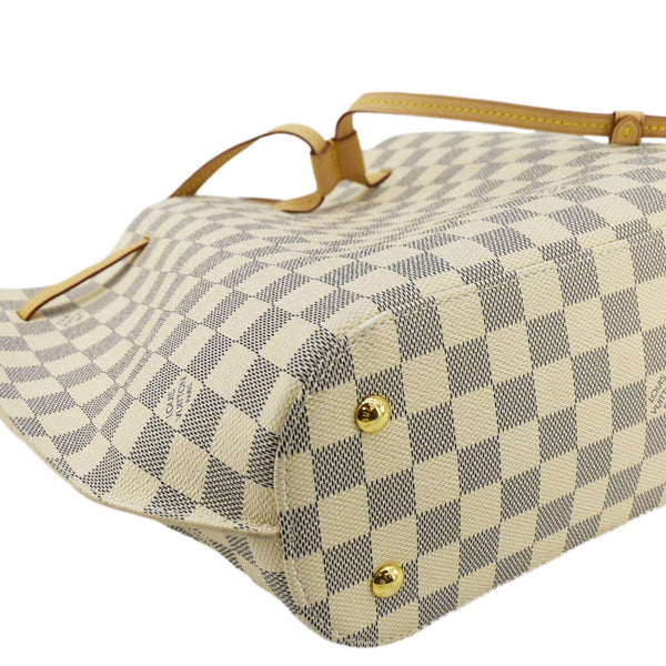 LOUIS VUITTON Girolata Damier Azur Shoulder Bag White