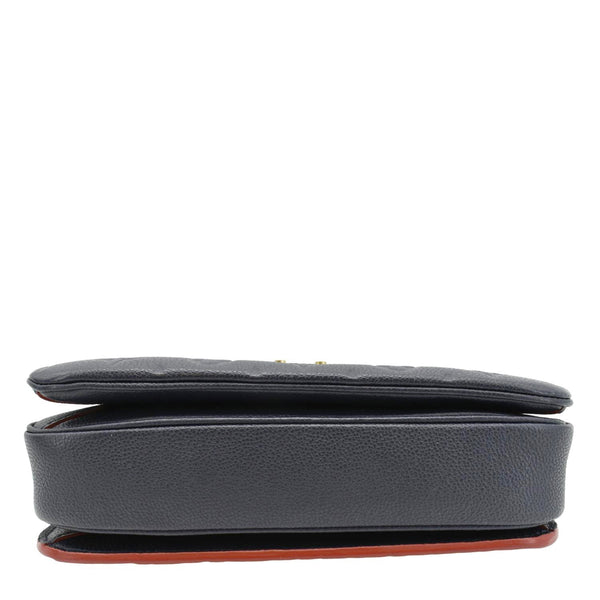 LOUIS VUITTON Metis Pochette Empreinte Leather Crossbody Bag Navy Blue