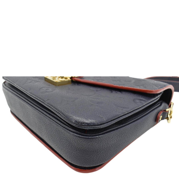 LOUIS VUITTON Metis Pochette Empreinte Leather Crossbody Bag Navy Blue