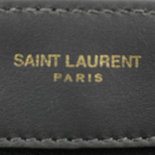 YVES SAINT LAURENT Toy Loulou Crossbody Bag Gray Suede with logo