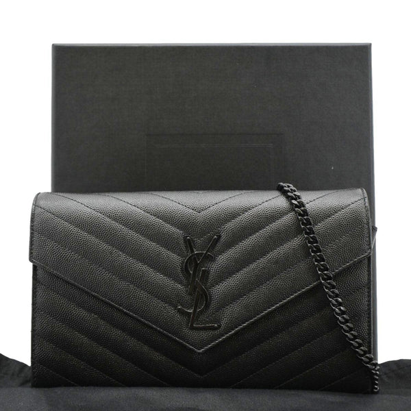 YVES SAINT LAURENT Cassandre Envelope Grain De Poudre Leather front look