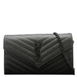 YVES SAINT LAURENT Cassandre Envelope Grain De Poudre Leather chain look