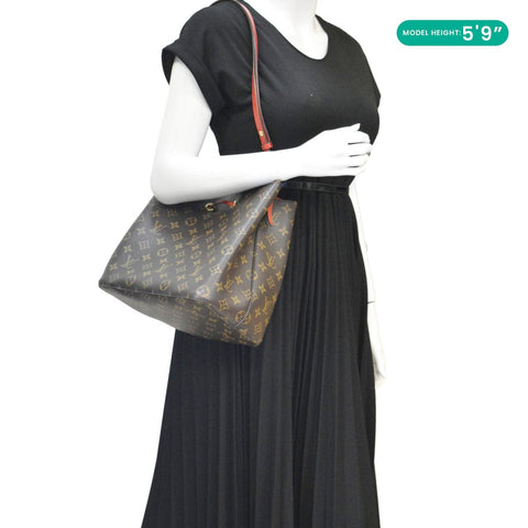 LOUIS VUITTON NeoNoe Monogram Canvas Shoulder Bag Red