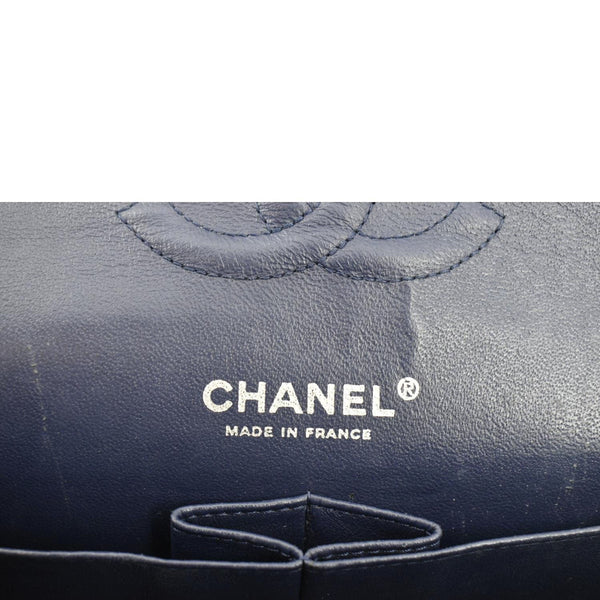 CHANEL Medium Double Flap Quilted Patent Leather Shoulder Bag Olive