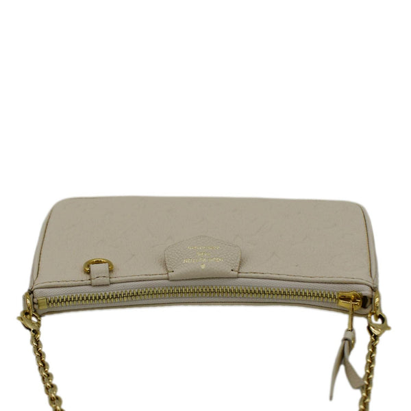 Louis Vuitton Easy Pouch on Strap Empreinte Leather Shoulder Bag Cream