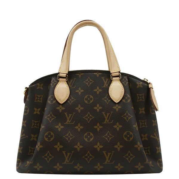 LOUIS VUITTON Rivoli PM Monogram Canvas Satchel Bag Brown