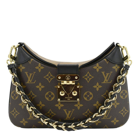LOUIS VUITTON Twinny Monogram Canvas Shoulder Bag Brown