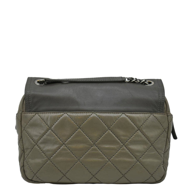 CHANEL In The Mix Flap Quilted Leather Shoulder Bag Grey