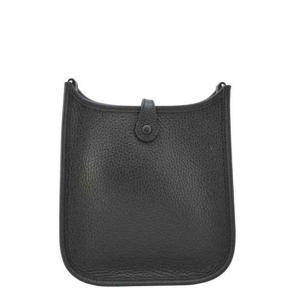 HERMES Evelyne TPM Clemence Leather Crossbody Bag Black