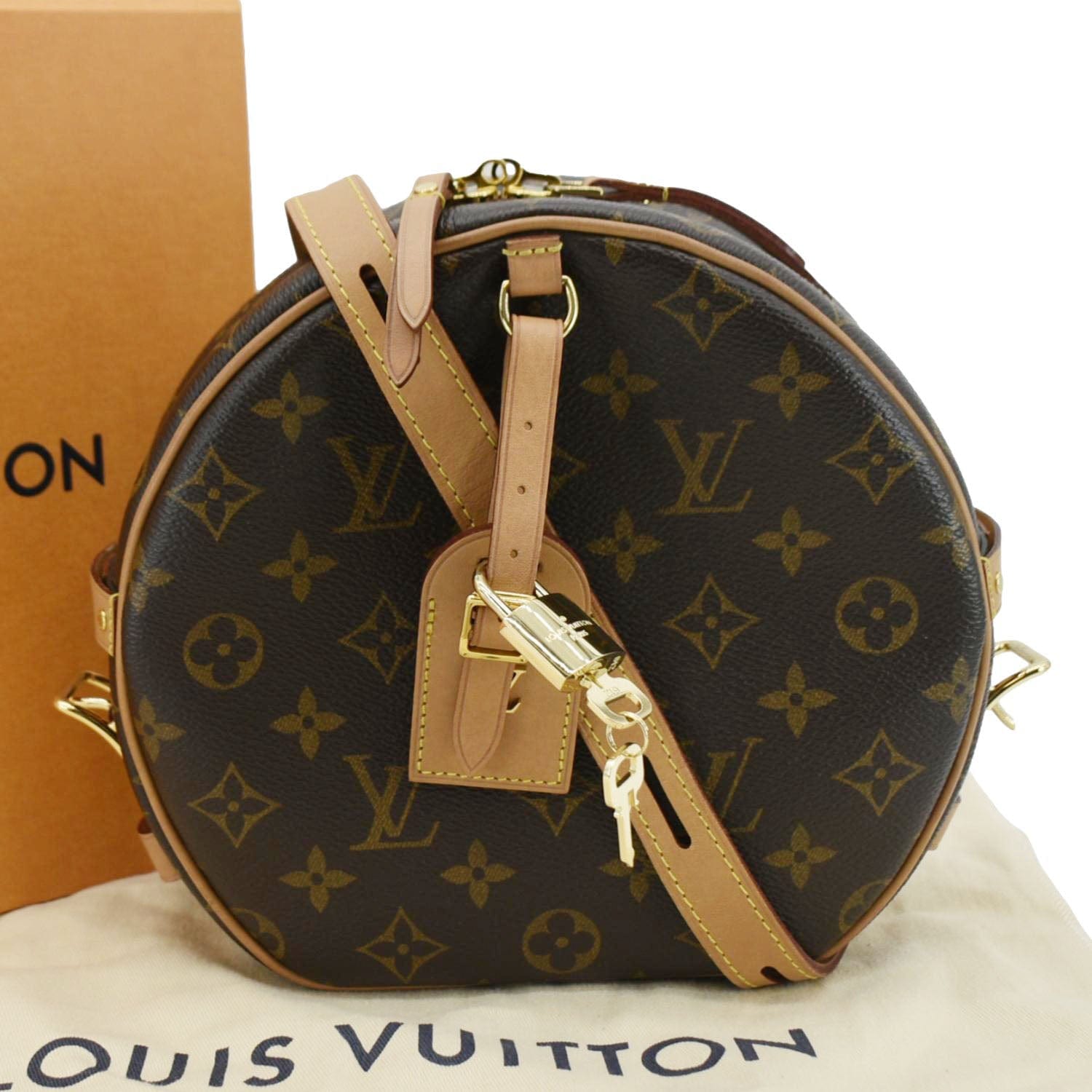 louis vuitton boite chapeau souple backpack LOUIS VUITTON Boite Chapeau Souple Monogram Canvas Shoulder Bag Brown