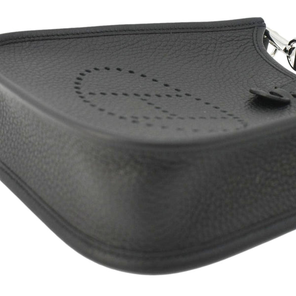 HERMES Evelyne TPM Clemence Leather Crossbody Bag Black