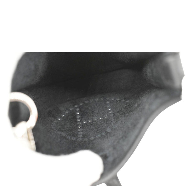 HERMES Evelyne TPM Clemence Leather Crossbody Bag Black