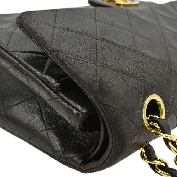 CHANEL Vintage Classic Double Flap Medium Quilted Leather left corner look