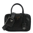 PRADA Re-edition 2001 Medium Antique Nappa Leather Shoulder Bag Black
