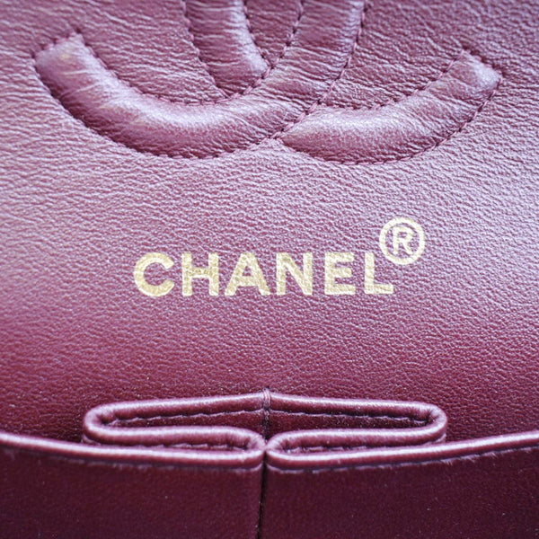 CHANEL Vintage Classic Double Flap Medium Quilted Leather Shoulder Bag Dark Brown