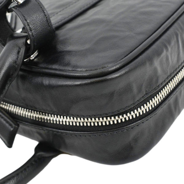 PRADA Re-edition 2001 Medium Antique Nappa Leather Shoulder Bag Black